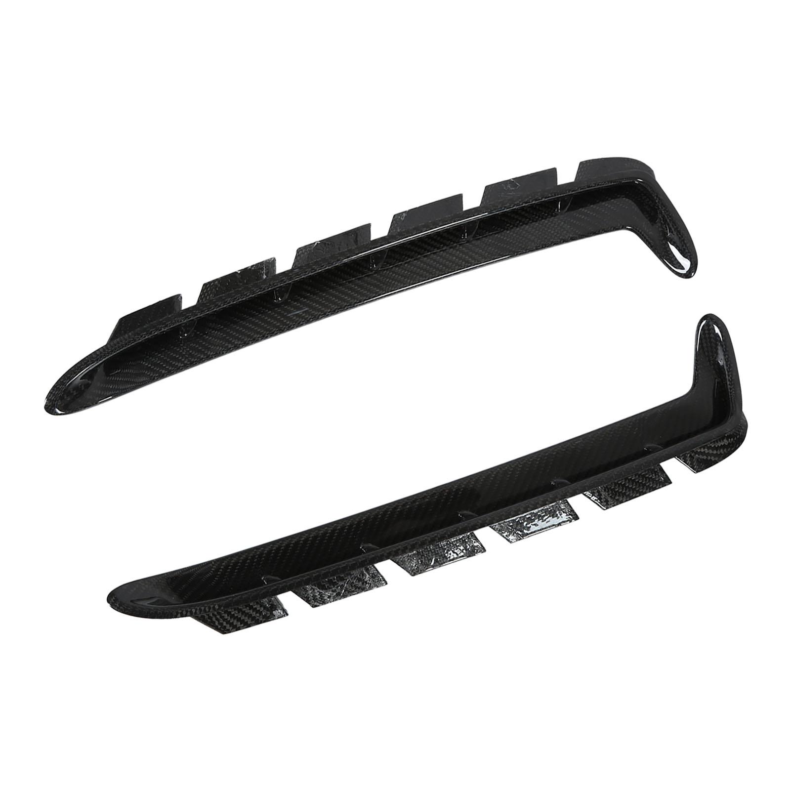 

2 шт. отделка боковых воздухозаборников из углеродного волокна, устойчивая к ультрафиолетовому излучению, замена для Mustang GT350 20182021