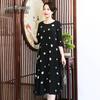2023 New Women's Plus Size Polka Dot Mulberry Silk Dress - Celebrity Style & Elegant