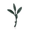 Elegant Tea Leaf Brooch: Three-Dimensional Plant Badge