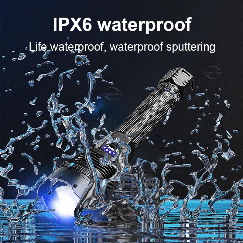 XHP390 High Power Led Flashlights 10000LM Rechargeable Powerful Torch Strong Light Lantern Emergency Led Torch