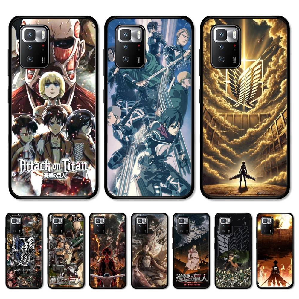 Japanese Attack On Titan Manga Phone Case For Redmi Note 4 X 5 A 6 7 8 T 9 9S 10 11 11S 11Epro Poco M3 Pro