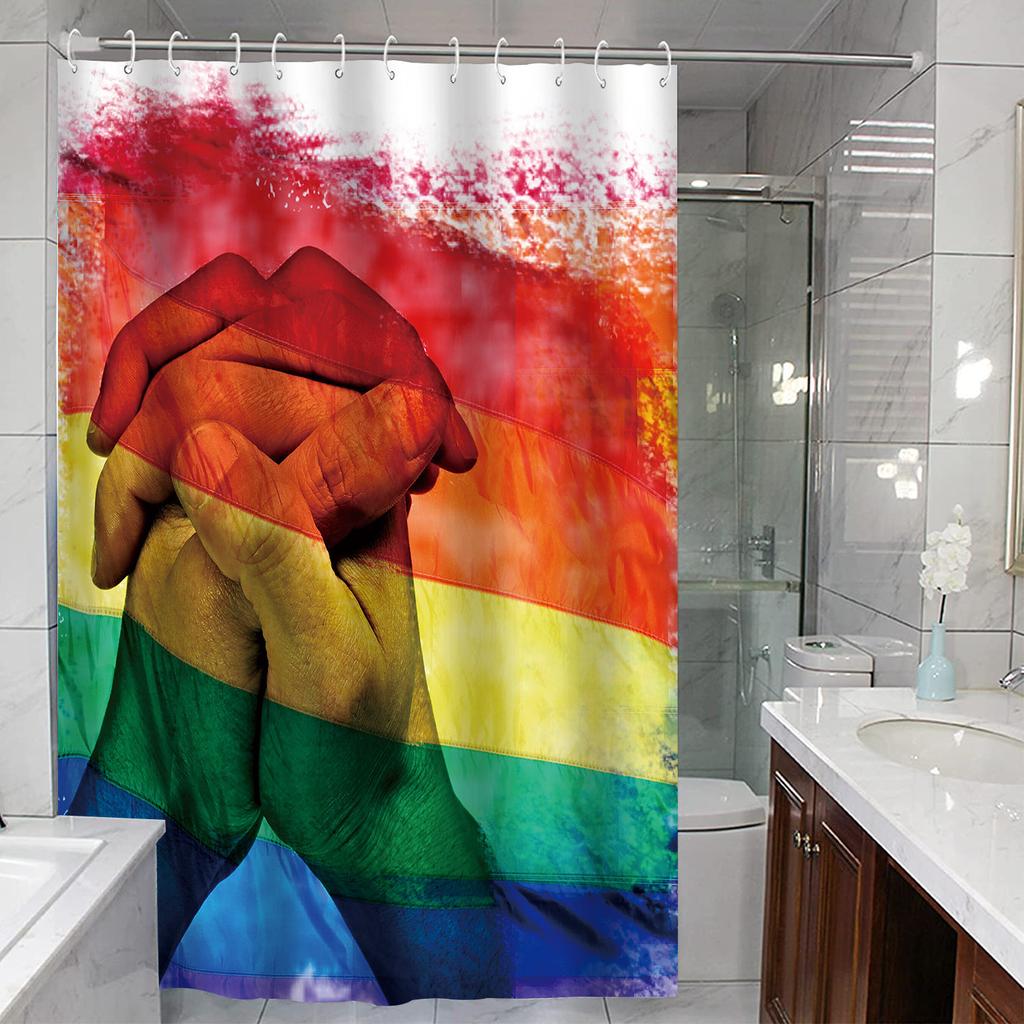 JINRUN Łazienka Zagęszczona Wodoodporna Kurtyna Odporna Na Pleśni Zasłona Prysznicowa Zasłona Przegrodowa Prysznicowa Zasłona prysznicowa Zasłona Łazienkowa Bez Perforacji