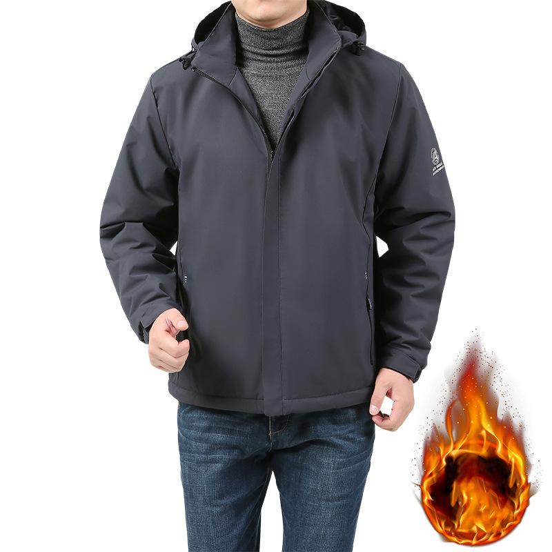 

Мужская весенне-зимняя куртка с принтом из плюшевого вельвета, утолщенная, с капюшоном, ветровка, куртка для занятий спортом на открытом воздухе, мужская куртка для зарядки 5XL