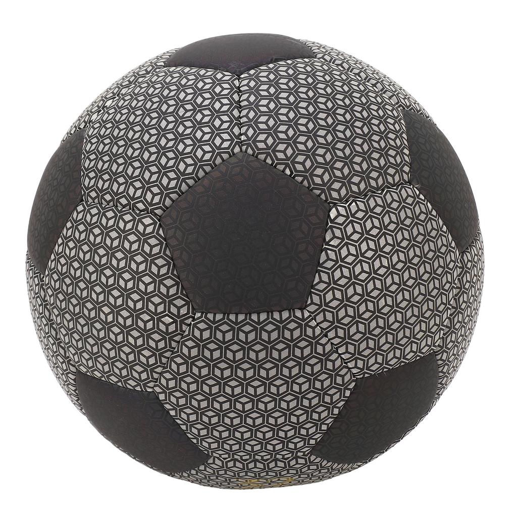 Luminous Glowing Football Holographic Reflective PU Machine Stitched Night Glowing Soccer Ball for Night Game