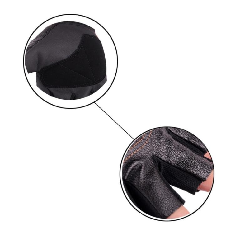 Punk Motorcycle Gloves Half Finger Wear-resistant Flexible Dexterous Gloves