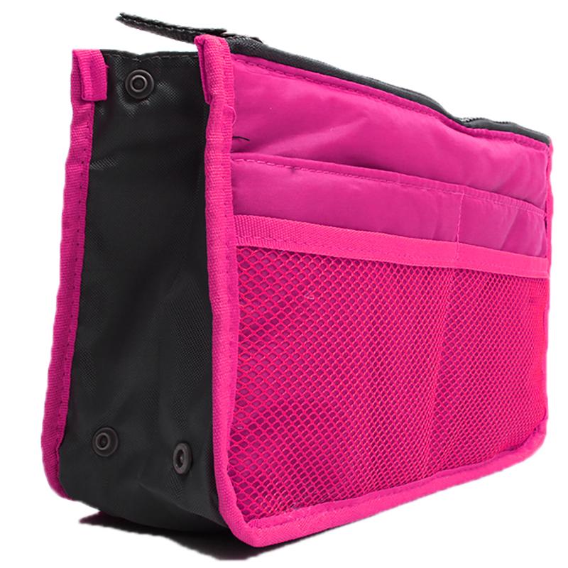 Organizer Insert Bag Women Nylon Insert Organizer Handbag Purse Large Liner Makeup Cosmetic Bag Cheap Female Tote Pouch