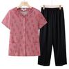 Elderly Women's Summer Short-Sleeve Shirt Set