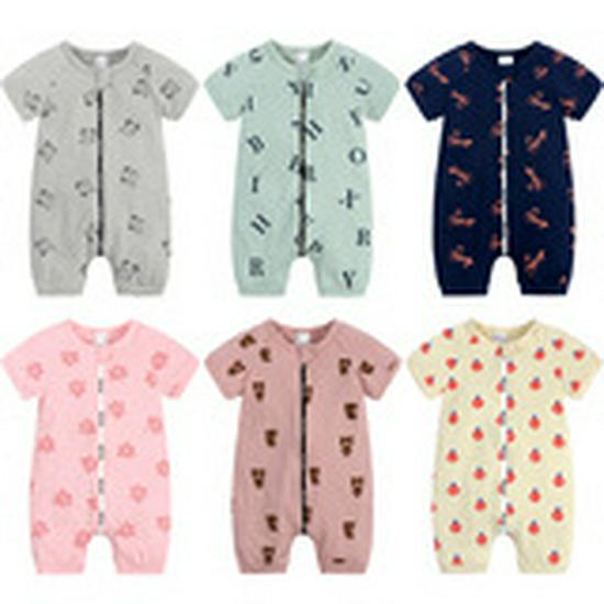 2026 Cotton Summer Bodysuit: Short Sleeve Romper for Newborns & Toddlers