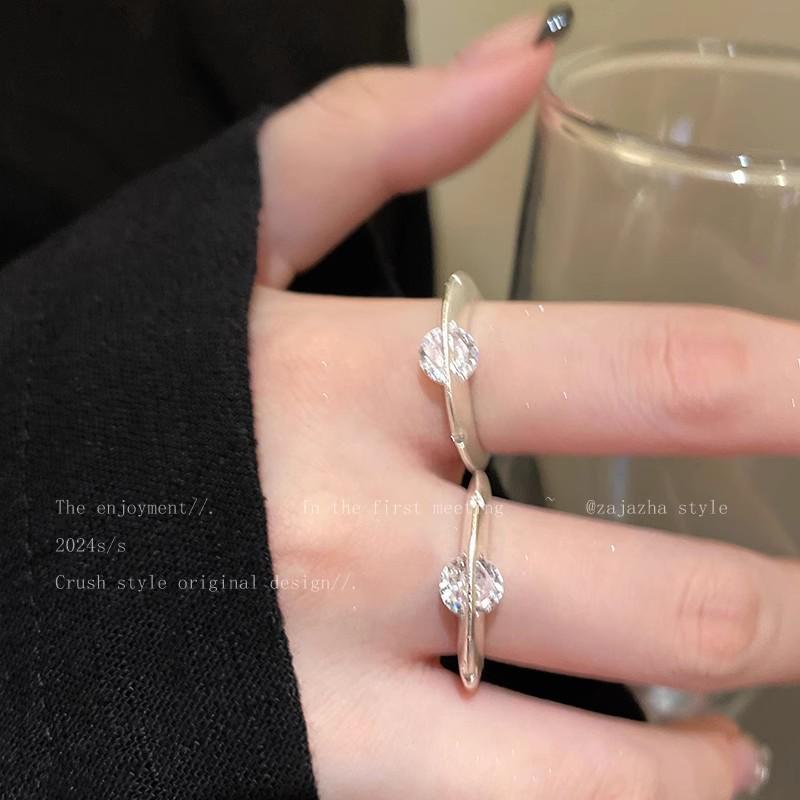 Xiaohongshu Stijl Zirkonia Planeten Ring: Elegante en modieuze dames statement piece