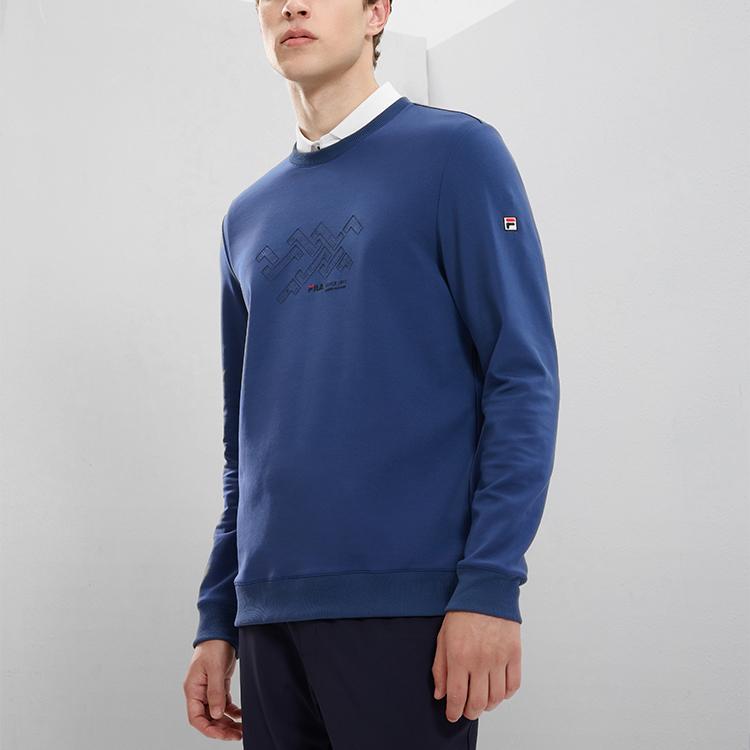 New FILA Sweatshirt Men's Dark Indigo F11M331205FDB