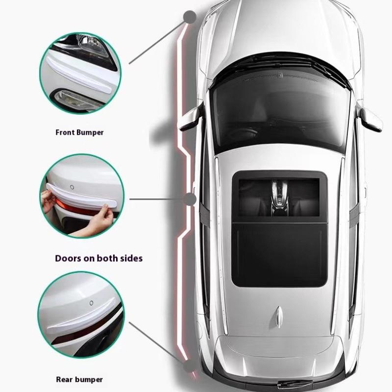 4 Stück Auto Stoßstangenschutzleiste Schutz Eckschutzleisten Kratzschutz Aufprallschutz Autozubehör