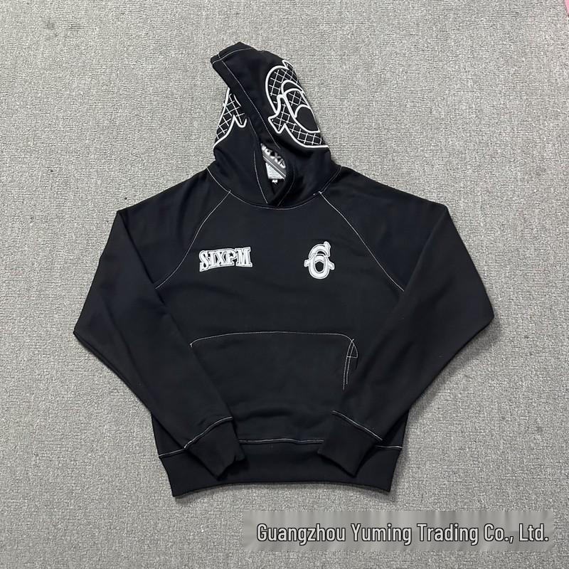 Modny Unisex Zestaw Bluza i Spodnie 2025 z Haftem 6PM na Piersi