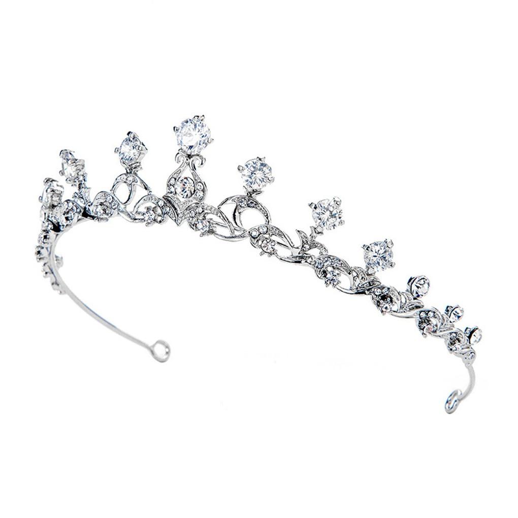 Women's Delia Tiara Accessories Bridal Hair Ornament Wedding Crown