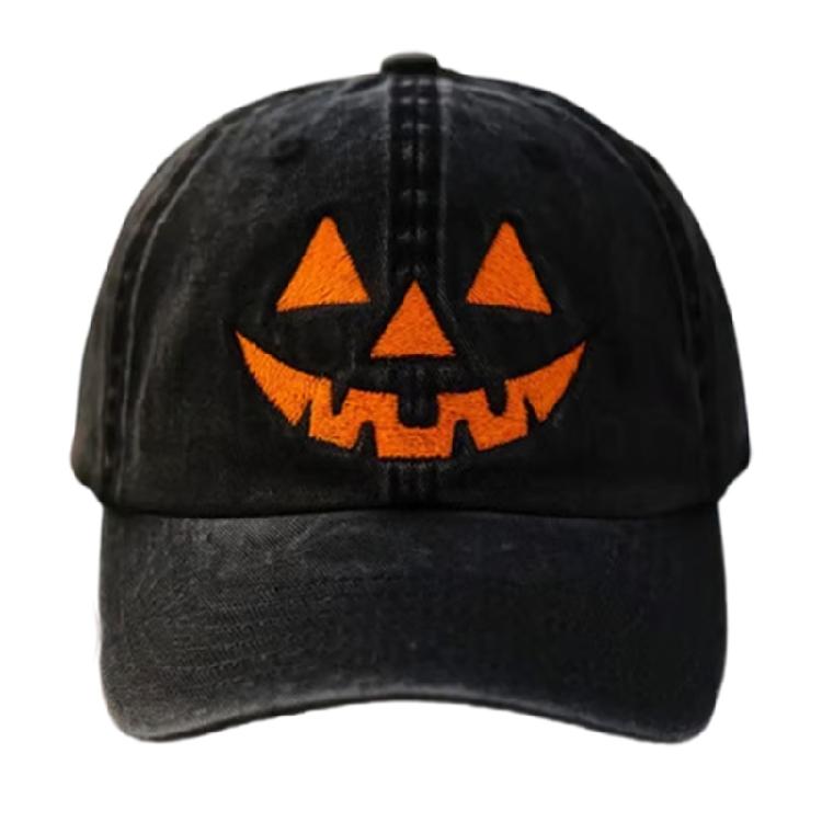

Halloween Party Hat Soft Cotton Fabric Adjustable Strap Design Baseball Cap for Trick or Treating Outdoor Festivities чёрный