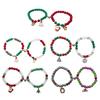 2pcs Christmas Couple Bracelets for Women Men Heart Magnetic Matching Beaded Bracelet New Year Party Aesthetic Jewelry