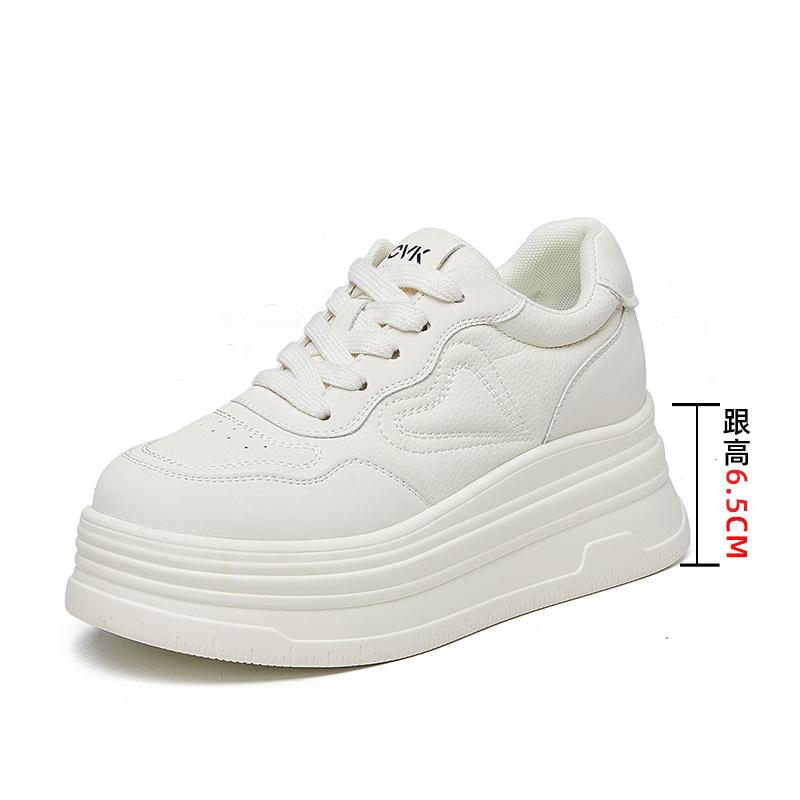 

Women s shoes 2025 new women s casual single shoes thick sole inner height increase small white shoes children 8 cm casual versatile 34