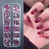 Nail Art Irregular Mini Ornaments: Pink, White, Colorful Champagne Accessories