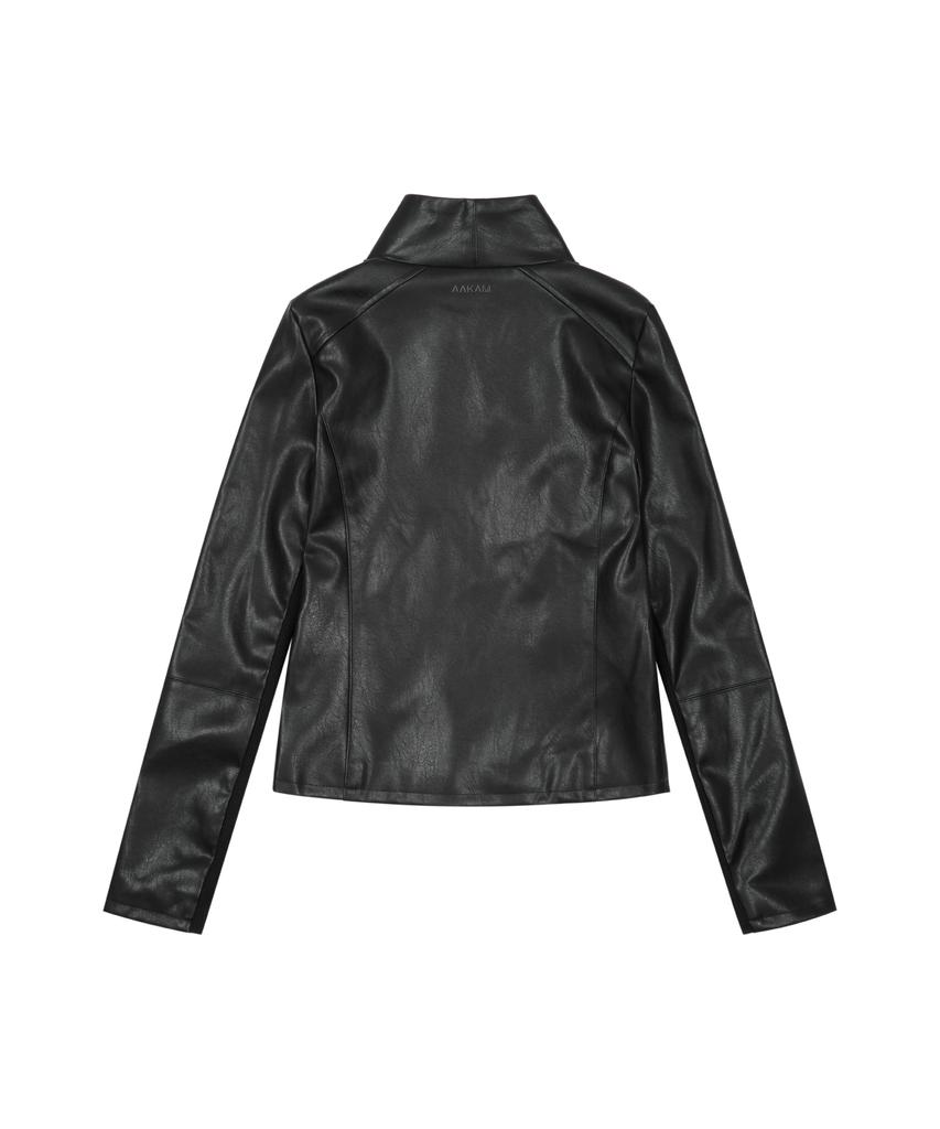 AAKAM Biker Wrap Leather Jacket (Black)