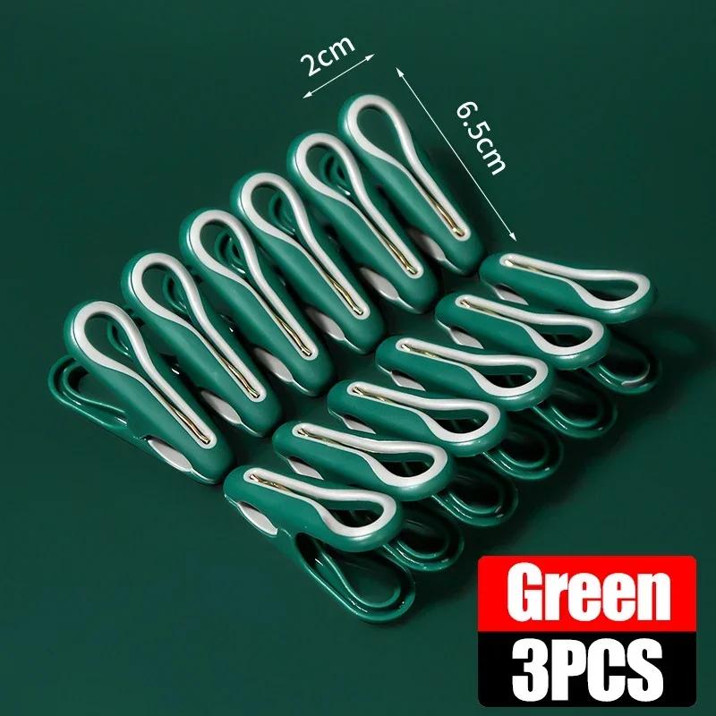 30/3PCS Plastic Clothes Pins Heavy Duty Laundry Clothes Pegs Underwear Drying Rack Sock Towels Hanging Clips Household Organizer