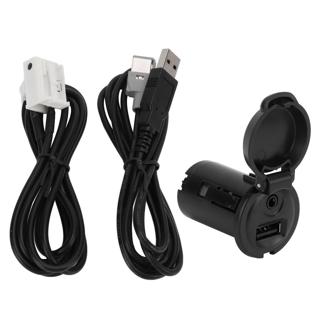 Stereo Adapter USB Plug Connecting Cable Set Kit Replacement for Peugeot 206 207 307