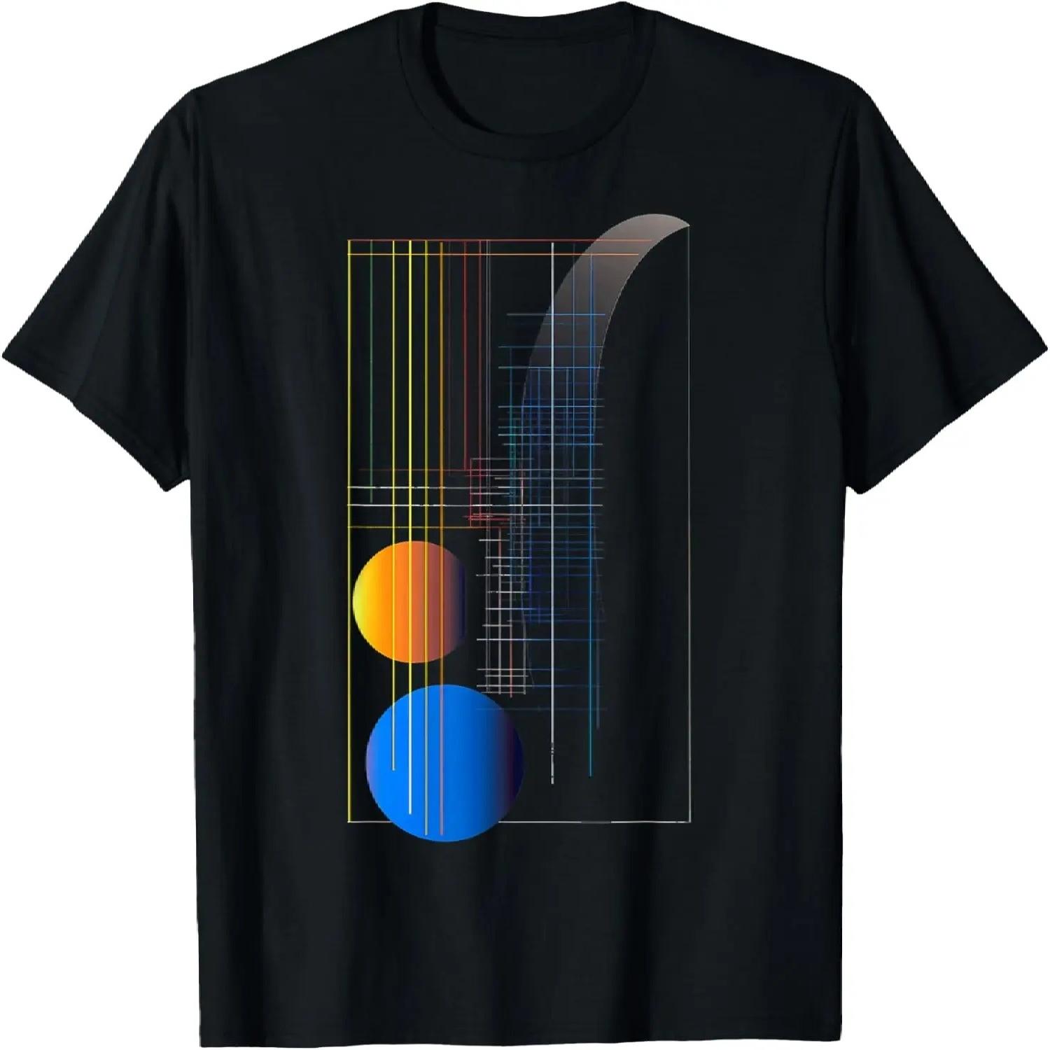 Planet Art Geometric Graphic Motif Planet T-Shirt S чёрный