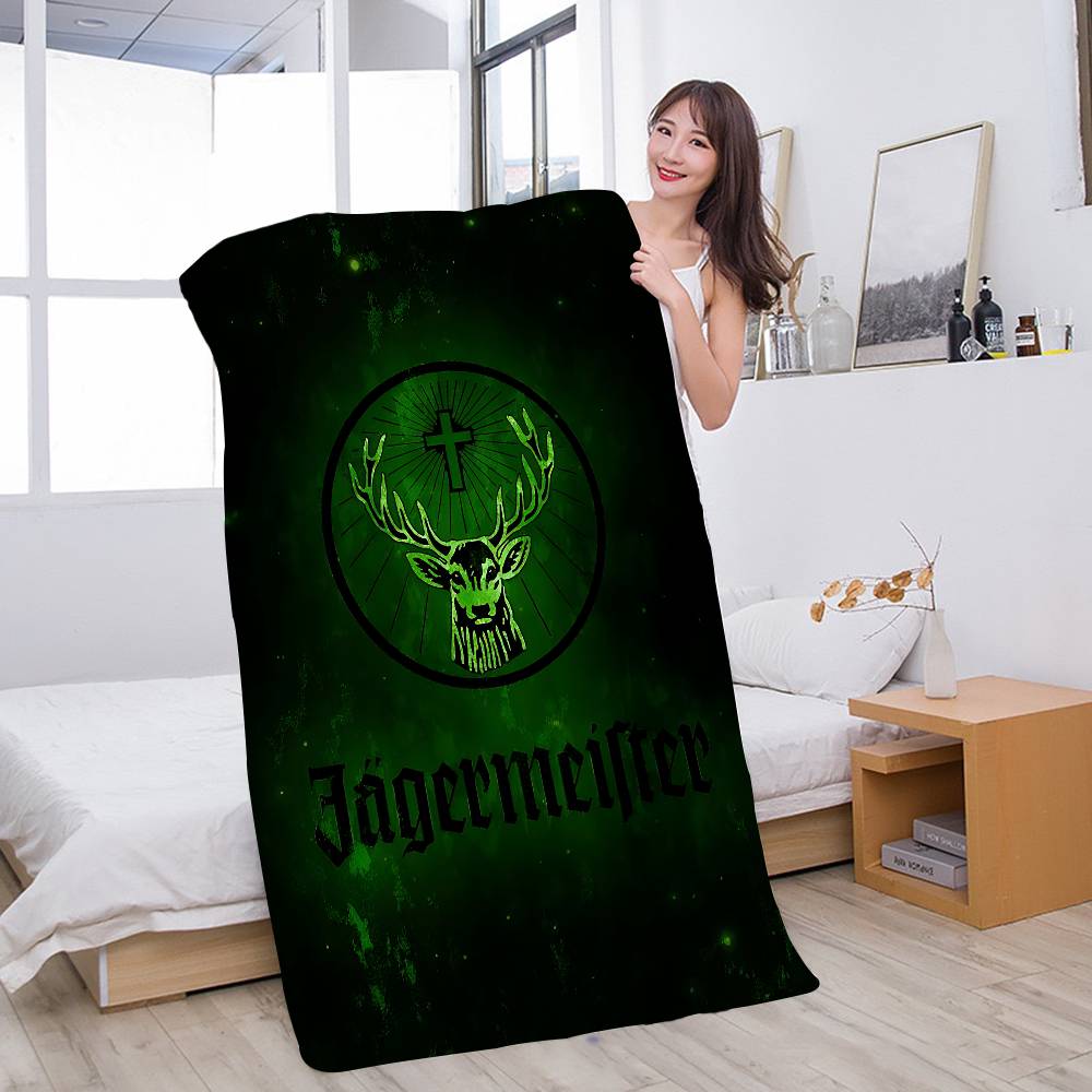 J-Jagermeister Anime Microfiber Printed Beach Towel Mountain Climbing Yoga Beach Swimming Running Absorbent Soft Towel