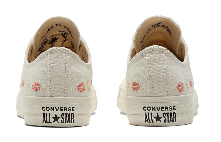 Chuck Taylor All Star Wmns Converse Low 'Embroidered Floral - Egret' Women's A01595C