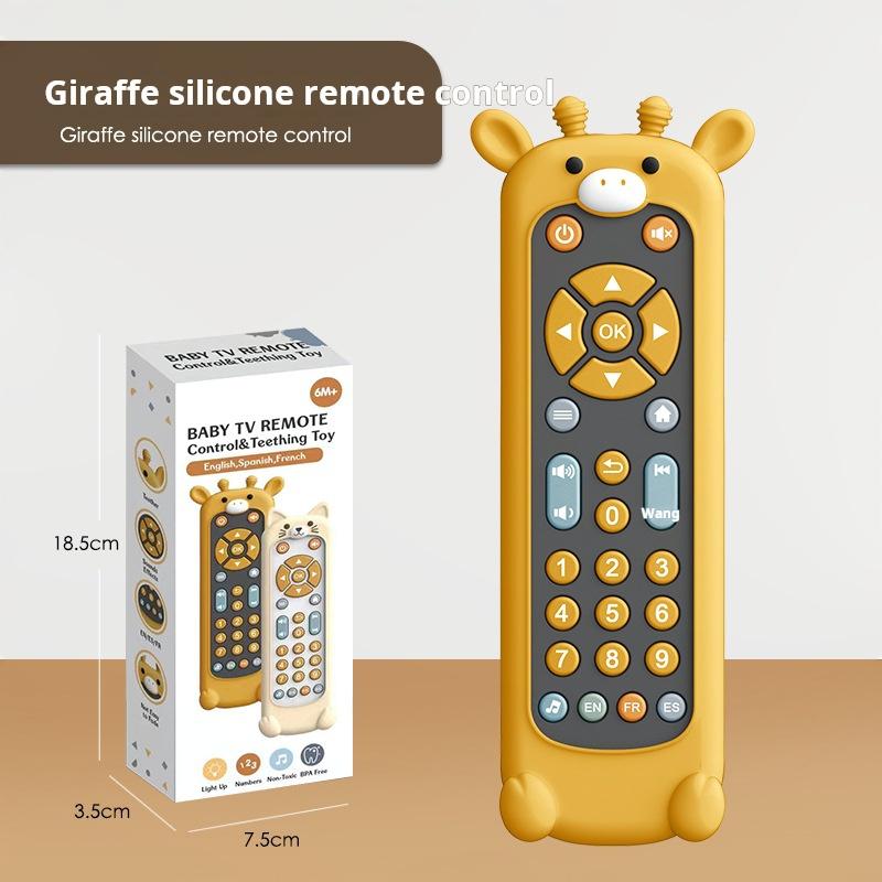 

Baby Silicone TV Remote Control Cartoon Animal Children With Music Remote Control Early Education Cognitive Toys