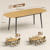 Extendable Rectangular Dining Table for 6-8, 160-200 cm, Shelf, Brown