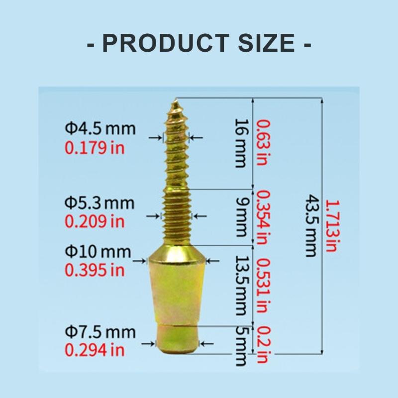 Door Hinges Security Pin Carbon Steel Screws Security Door Hardware 10pcs for Improved Safety & Long Lasting Durability