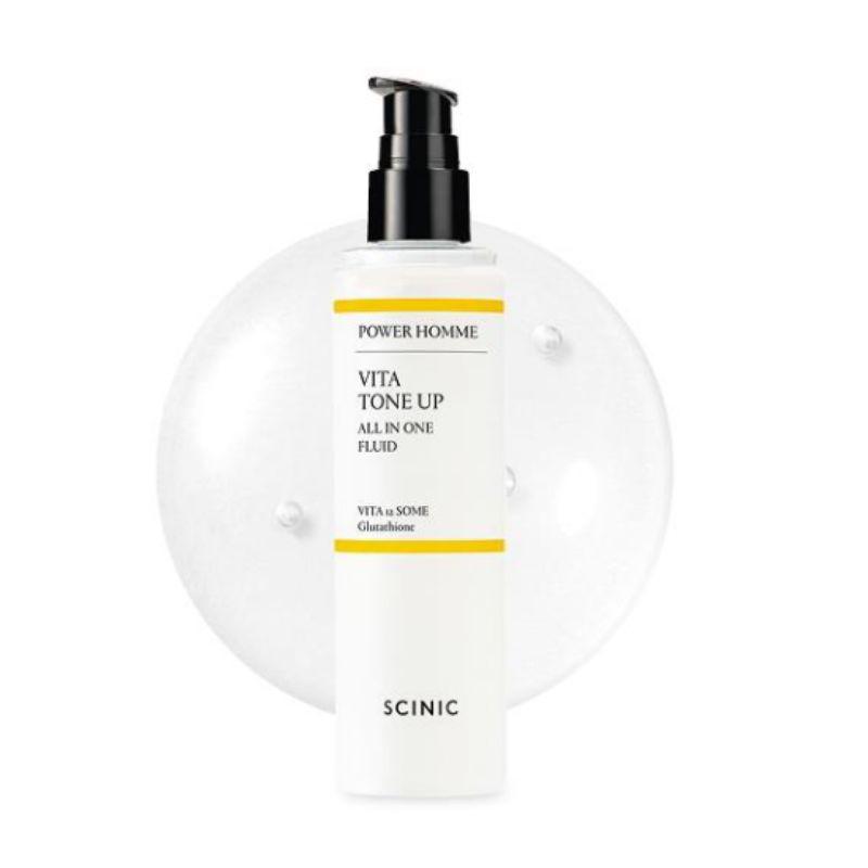 SCINIC Power Homme Vita Tone Up All In One Fluid 150мл Осветляющий Увлажняющий Лосьон для Мужской Кожи