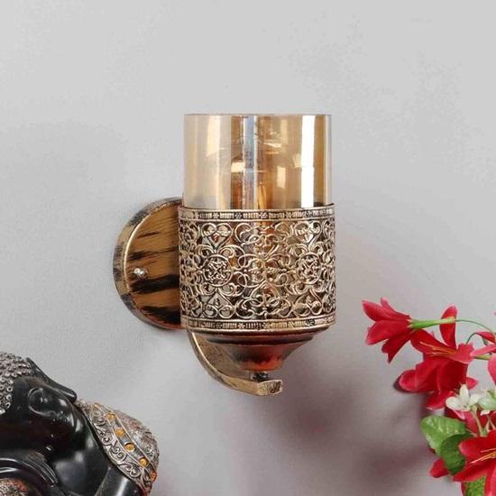 20W Wall Light with Shiny Glass for Bedroom Living Room Interior No Bulb