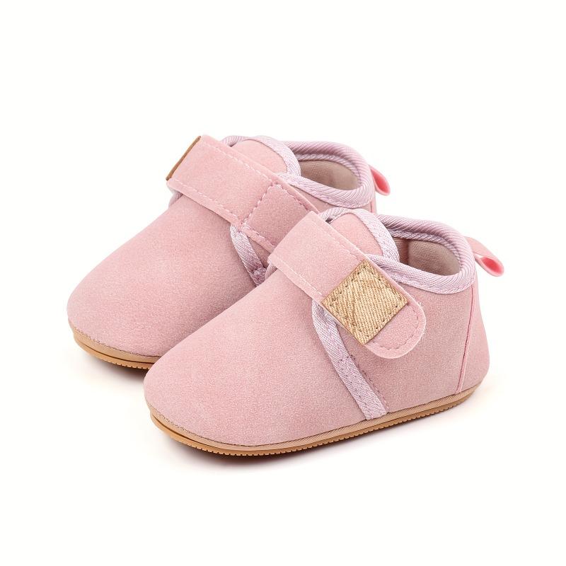 Youngsters Boys Girls Crib Shoes Cute Faux-suede Faux Faux-leather Youngsters First Walking Shoes Non-Skid Sneakers