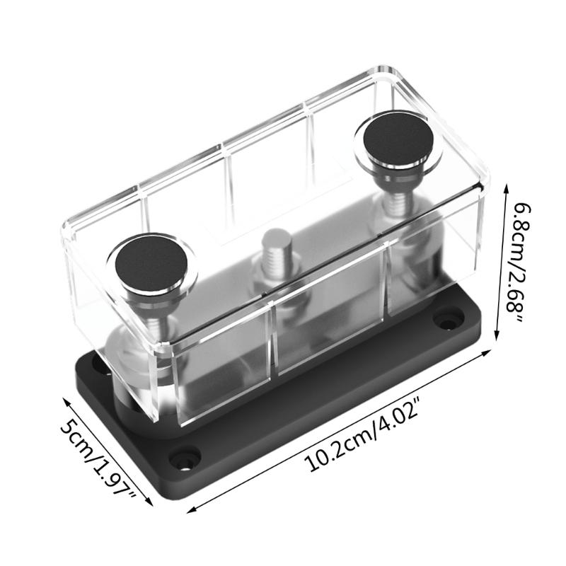 3/8" 3 Stud Power Distribution Block,Bus Bar with Cover ,High Current Wiring Stud for Marine Boats Automobiles