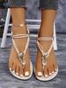 4 Seasons Women Bohemian Style Slip-On Sandals, Anti-Slip Flip Flops Casual Shoes