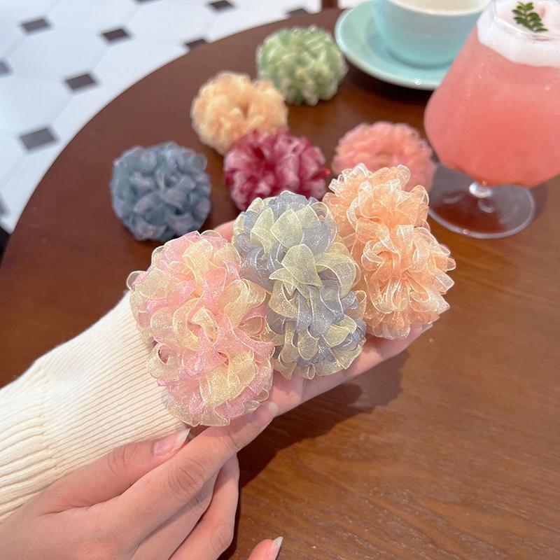 Lace Scrunchies French Chic Elastic Hair Bands Girls Colorful Ponytail Holder Headwear Hair Rope Women Hair Accessories