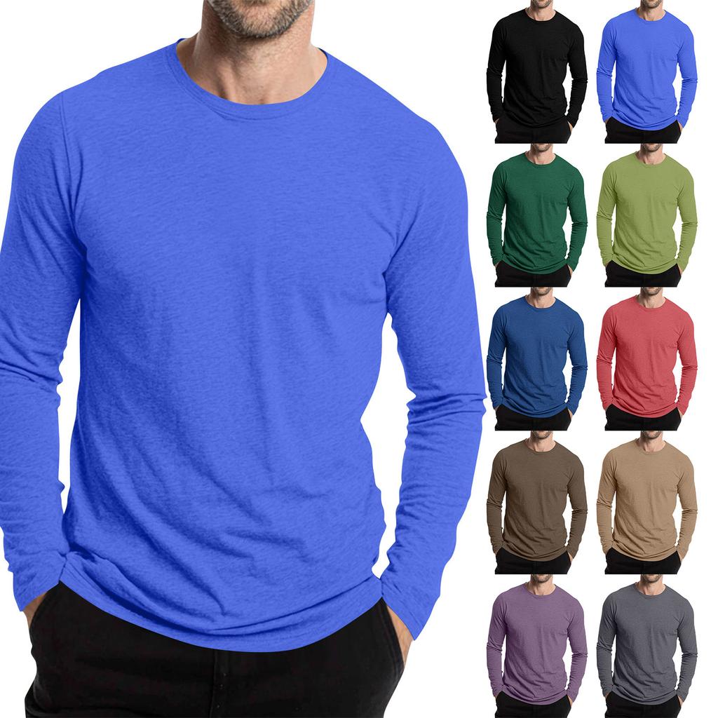 Men's Round Neck Short Sleeve Outdoor Casual Long Sleeve Top
