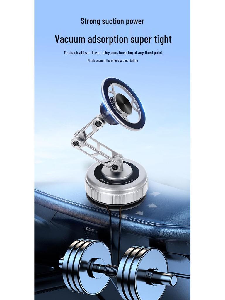 2026 Magnetic Car Phone Holder: Vacuum Suction, Three-Axis Folding, Universal Navigation Bracket