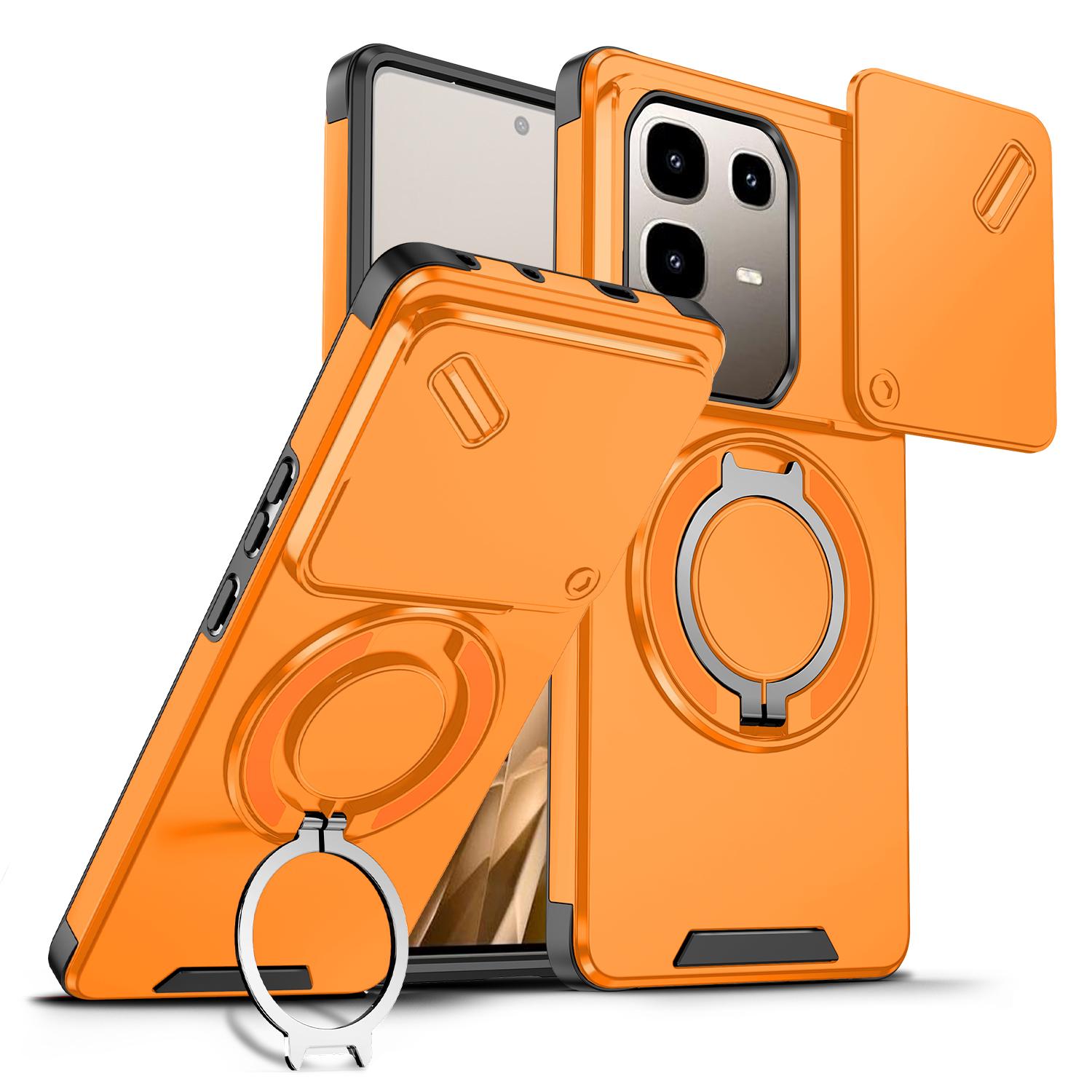

Магнитный Чехол-держатель Броневой Для Infinix Note 50 40 Pro Plus Hot 60i 50i Smart 10 9 Plus Tecno Spark Go 5G Защитная Крышка для Камеры Tecno Spark Go 5G оранжевый