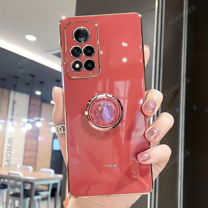 Luxury Ring Holder Case On For Xiaomi Redmi Note 8 Pro 8t Note8 T 2021 8pro Plating Silicone Stand Back Cover Xiomi Funda