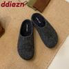 Fashion Warm Ladies Flats Slippers Shoes Round Toe Female Slides Outdoor Indoor Fashion Flock Women Slippers Sandals Shoes Mules
