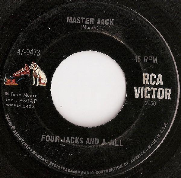 

7inch Record FOUR JACKS & A JILL - Master Jack 479473 RCA Victor 1968 US Rock Used
