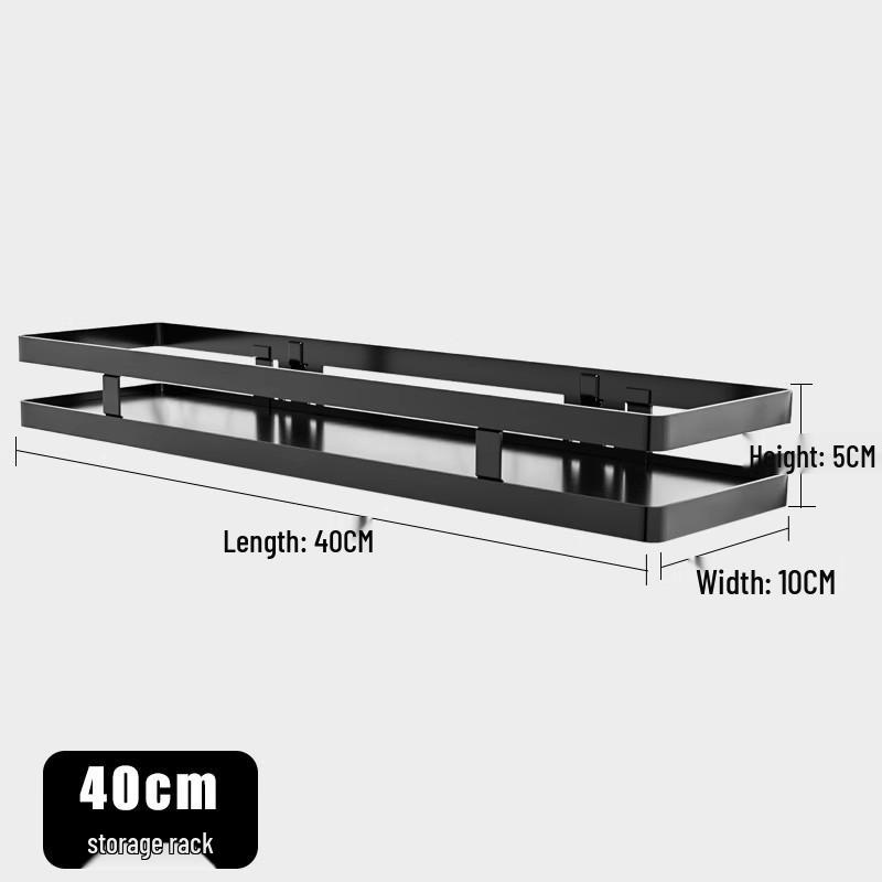 Metalowy stojak do przechowywania montowany na ścianie, odporny na rdzę: Bez wiercenia Półka kuchenna na przyprawy i łazienkowa