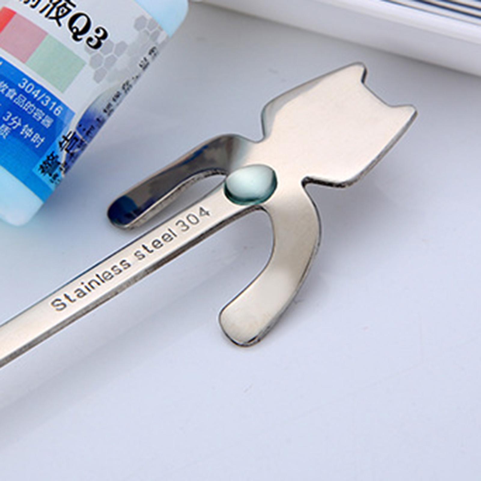 Stainless Steel Cat Spoon Creative Cartoon Hanging Cat Coffee Spoon Mug Stirring Spoon Silver