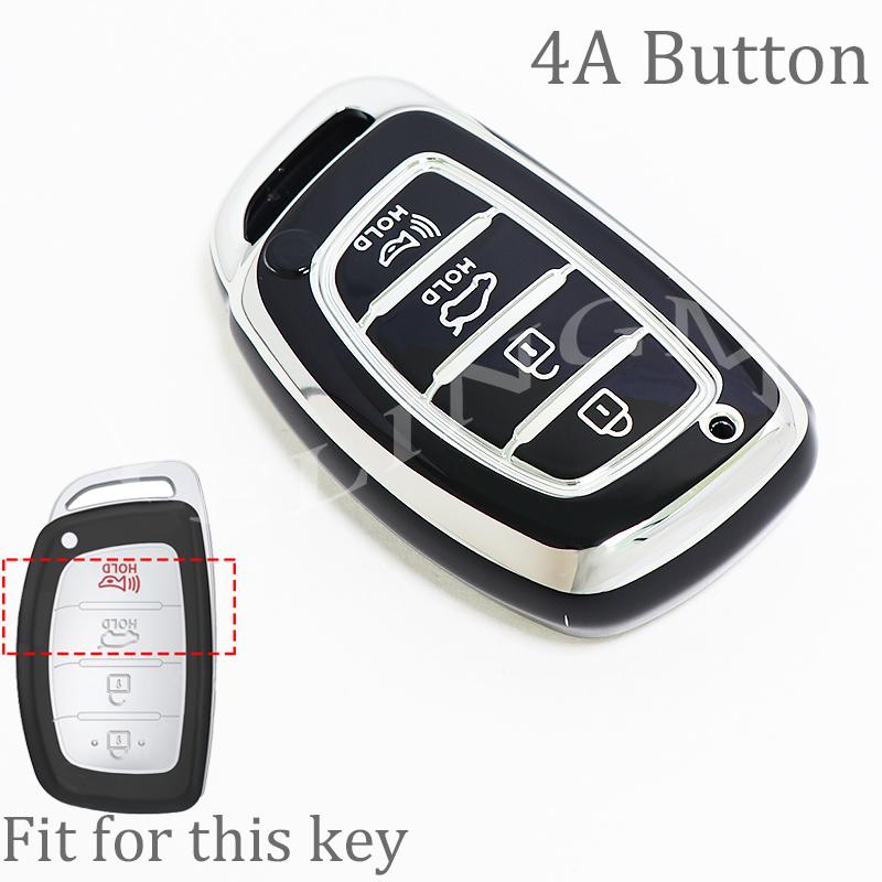 4 Button Car Key Case Cover For Hyundai Avante Sonata Santa Fe Tucson Elantra Azera Creta