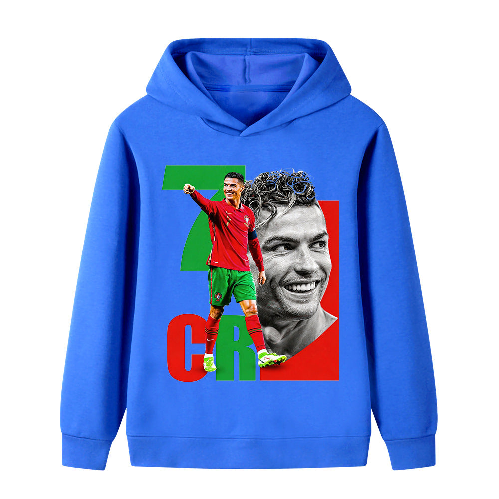 Autunno 2026 Felpa Casual per Bambini Felpa Sportiva per Ragazzi e Ragazze Stampa Ronaldo 2-14 Anni Moda Bambini Top a Felpa