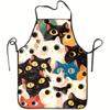 1pc, Cute Cat Pattern Themed Printed Apron, Kitchen and Dining Apron, Suitable for Cooking, Baking, Grilling, and Housework, with an Adjustable Waistb