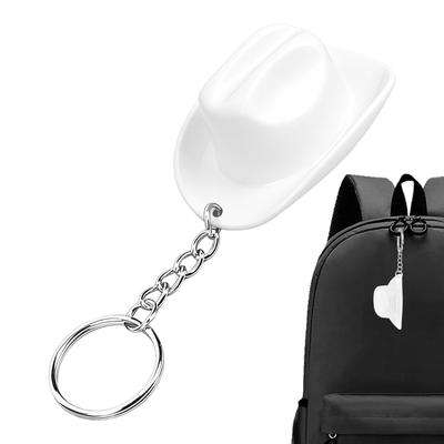 Retro cowboyhatt flasköppnare nyckelring Berlock Cowboyhattformad Ölnyckelring För tygväska Ryggsäck Bilnycklar Födelsedagskalas Bar