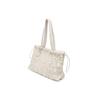 Charles & Keith Drawstring Capacity Pleated Tote Bag Soft Cloud Bag Shoulder Bag Large Women tote bags Cream Black CK2-30271558-1