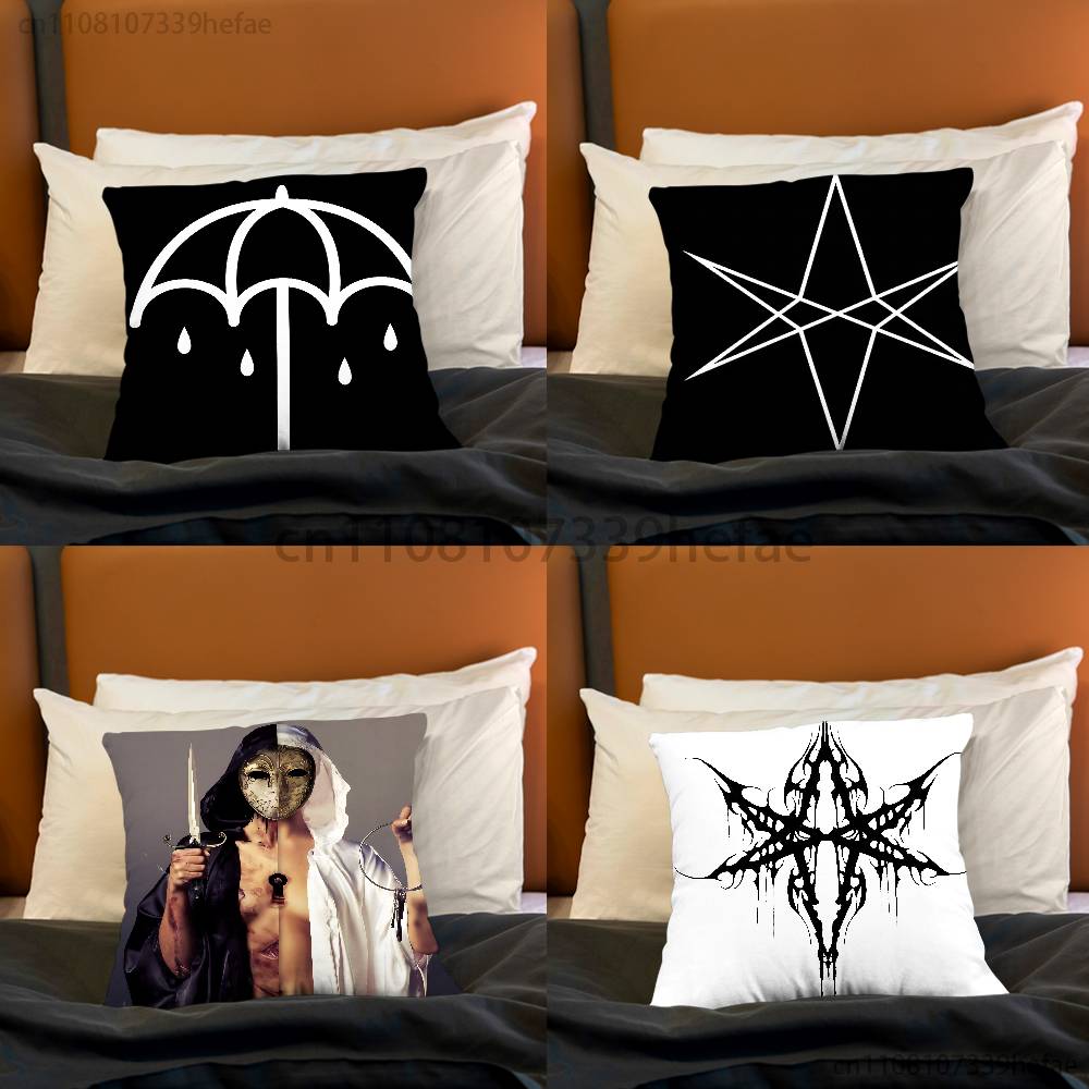 BBring Me The Horizon Pillow Case Plush Pillow Cases Home Decoration Pillow Cover for Sofa Bed Chair Living Room